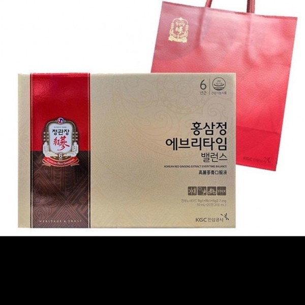 CheongKwanJang Everytime Balance 20 packs + gift bag health functional food officially sold genuine product / 정관장 에브리타임 밸런스 20포 + 선물백   건강기능식품 공식 판매 정품