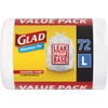 Glad Wavetop Tie Kitchen Tidy Bags, 72-Pack, Large 35L Garbage