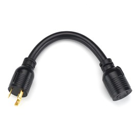 ACKING Power Adapter Cord Twist Lock 30 AMP L6-30p Male Plug to 4-Prong Generator 30A Locking L14-30 Female Receptacle