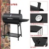 Royal Gourmet CC1830 30 Barrel Charcoal Grill with Side Table,