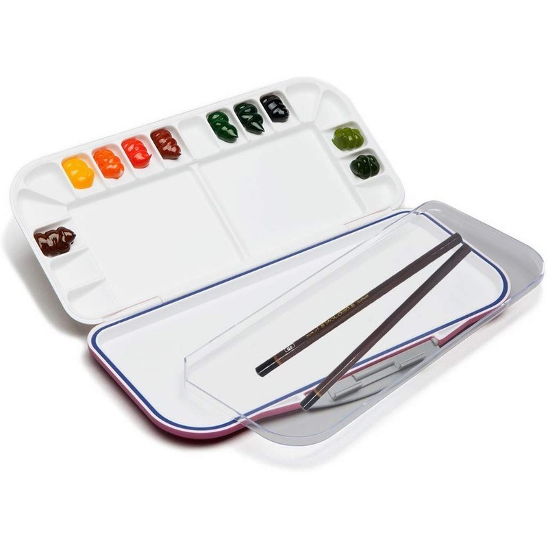 Martin Mijello Airtight Watercolor 18-Well Blue & Pink Palette 2