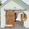 JUBEST 8FT Box Rail Exterior Barn Door Hardware Kit, Heavy-Duty