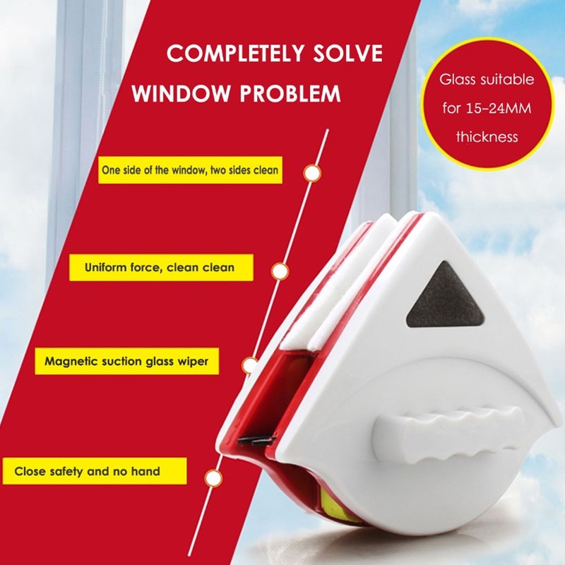 Magnetic Window Cleaner Double Sided Window Glass Glider Wiper Multi