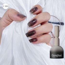 CAMILA ¿ 6pcs 15ml Gel Nail Polish Set,Black White Mix Dark Green Non-Toxic & Quick Dry Long-Lasting Semi-Curing Soak Off Gel DIY Home Salon Design Manicure Gifts for Women Girls(Black White,N)