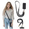 Turkalla Phone Crossbody Chain Cell Phone Lanyard,Acrylic +PU Leather Shouder