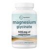 Magnesium Glycinate 500mg, 240 Capsules | 100% Chelated for Max