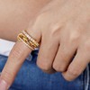 AIPULIDUO Gold Stackable Rings for Women Non Tarnish, 18K Gold