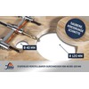 Falke FKS-H circle cutter, adjustable hole saw, universal cutter for