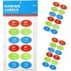 Assorted Kosher Labels, (48 Pack) 16 Blue Dairy, 16 Red