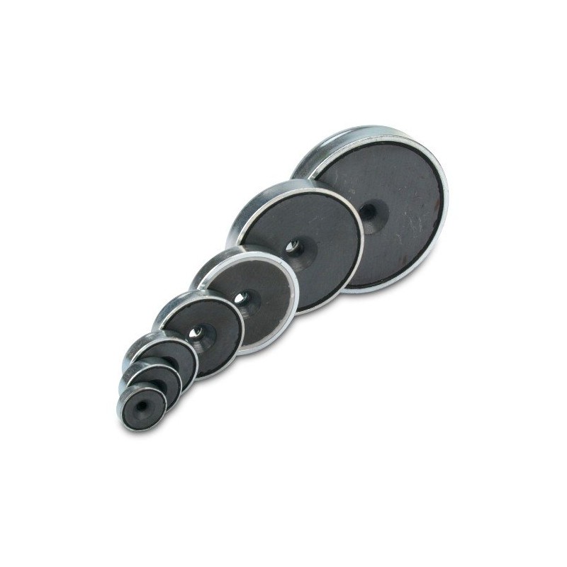 Ferrite Flat Gripper Diameter 50.0 x 10.0 mm with Countersunk,
