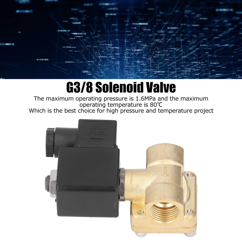 Solenoid Valve G3/8in Normally Closed 2 Position 2 Way Pilot