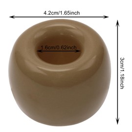 ONLYKXY 1pcs Mini Ceramic Toothbrush Base Holder Single Stand Ring Pen Holder for Bathroom Vanity Countertops Desk Organizer Tooth Brush Holder (Camel)