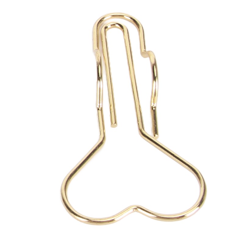 50pcs Heart Pen Clips Plated Metal Pen Holder Clips Small