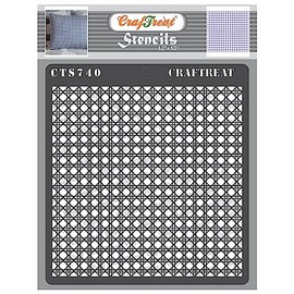 CrafTreat Reusable 12X12 Inch Cane mesh Stencils for Painting on Wood, Canvas, Paper, Fabric, Floor, Wall, Tile, DIY Art and Craft.