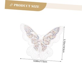 KONTONTY 10Pcs Decorative Butterfly Patches for Crafts Delicate Organza Lace Embroidery Adorable Mini Butterflies for Clothing and Hat Accessories for DIY Projects and Home Decor