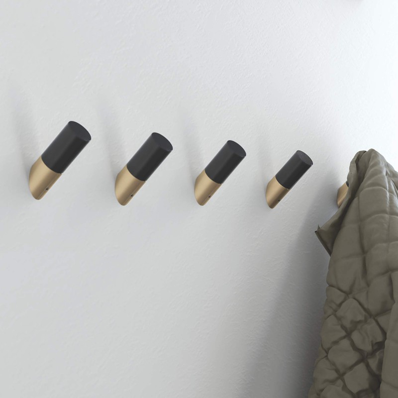Franklin Brass Modern Slant (5-Pack) Single Wall Hooks 1-Prong Coat/Hat