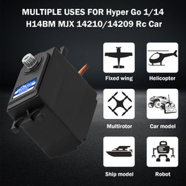 GOUPRC 22G Micro Digital RC Servo Metal Gears for Hyper Go 1/14 H14BM/ MJX/Jetwood DEERC 1:14 14209 14210 RC Car, Upgrade Servo Parts