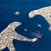 Wylder Tropics Dusk Leopard Square Cushion Cover ,Navy,50 x 50cm