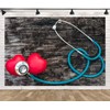 CORFOTO 9x6ft Fabric Doctor Physicians Stethoscope Photo Backdrop Doctors Appreciation