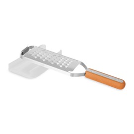 Full Circle Grate Expectations, Stainless Steel Coarse Grater with Food Catcher: Precision Grating, Easy Storage, and Eco-Friendly Design - Makes a Great Cheese, Vegetable, and Potato Grater