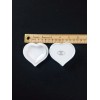 White Porcelain Heart Shaped Trinket Ring Jewelry Box With Lid