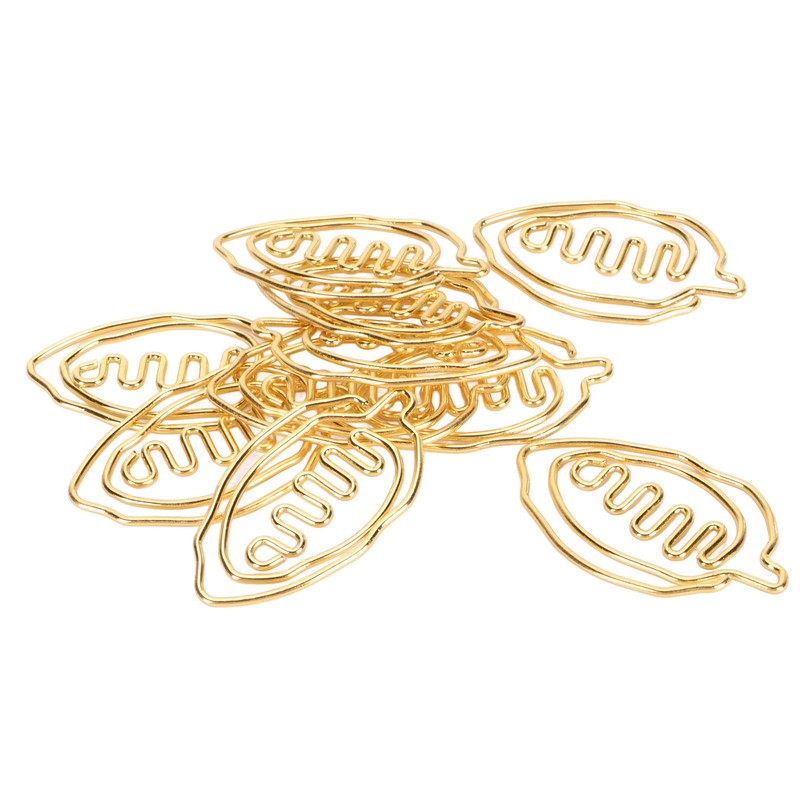 100pcs Special Shape Paper Clips Creatively Cute Plated Metal Bookmark