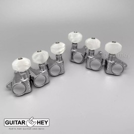 Grover NEW Grover Rotomatic 3x3 Tuners w/ PEARLOID Keys Fits Gibson® 102CK - CHROME