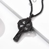 Prosteel Celtic Cross Necklace for Men Viking Black Chain Necklaces
