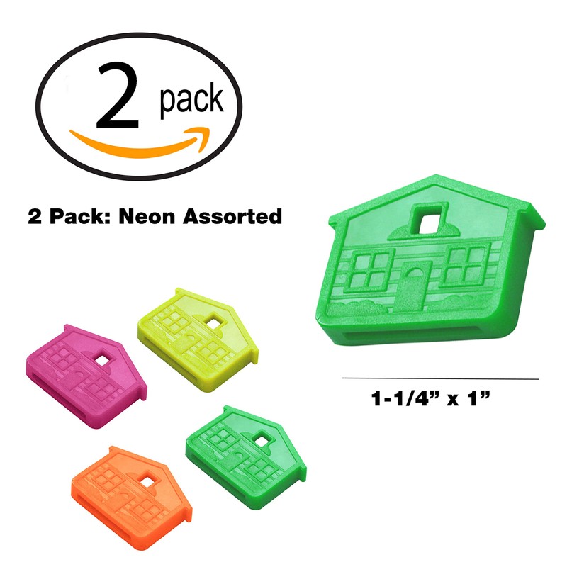 Lucky Line House Key Caps, Neon Colors Assorted, 2 Pack
