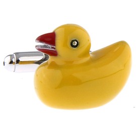 MRCUFF Rubber Duckie Duck Ducky Pair Cufflinks in a Presentation Gift Box & Polishing Cloth