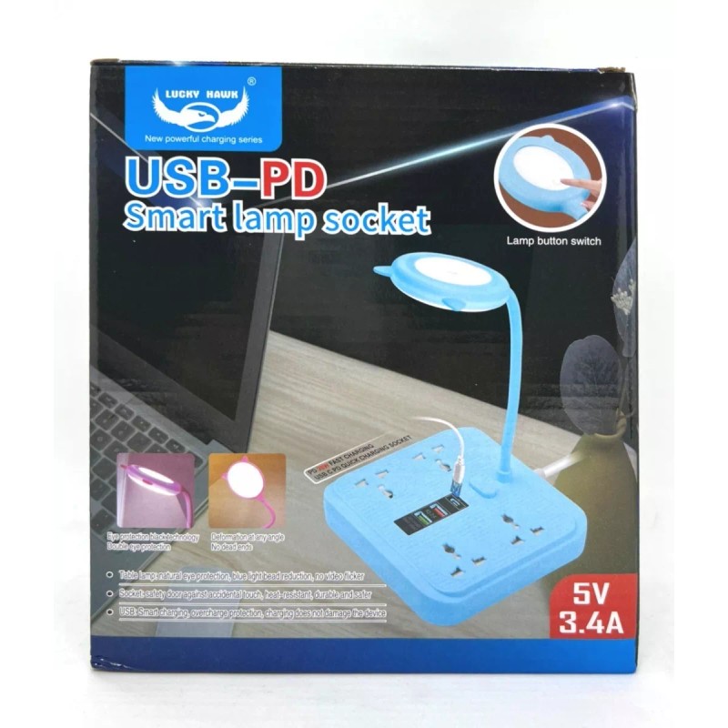 ArgenMex Lámpara De Escritorio Led Niñas Con 4 Salidas/tomas Y