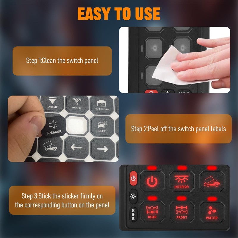 Chelhead 140PCS Universal Switch Panel Stickers Compatible with P1-6/8/12 Gang