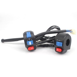 Minho Waterproof Aluminum 7/8'' 22mm Right Side Handle Disc Brake Switch + Left Drum Brake Swith Control Assembly Set for Chinese Scooter