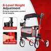 Lyngins Rollator Walker with Seat, Foldable Rollator Walker for Seniors,