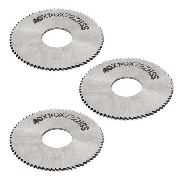 uxcell uxcell3pcs 40mm Dia 1mm Thickness 72 Teeth HSS Slitting