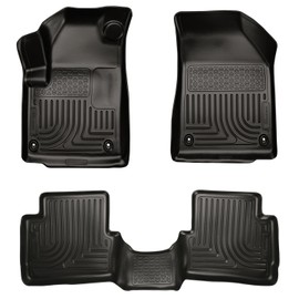 Husky Liners Weatherbeater Floor Mats | Fits 2013-2016 Dodge Dart | Front & 2nd Row, 3-pc Black - 99021