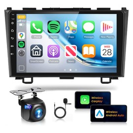 【HiFi 16EQ】 2G+64G Radio for Honda CRV 2007-2011 Adroid 13 Car Stereo with Wireless Carplay Android Auto,9inch 1080P HD IPS Touch Screen 5.0 Bluetooth GPS WiFi RDS FM Radio SWC AHD Backup Camera