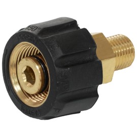 Conversion Plug Kärcher High Pressure Washer M22 Parallel Pipe Thread, Male Overseas Hose Joint Adapter (M22 Female Thread (Shaft Center 0.6 inches (14 mm)), G1/4 Male Thread)