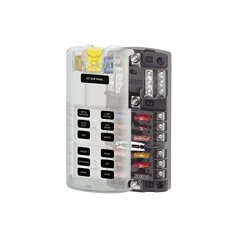 Blue Sea Systems 5032 ST Blade Fuse Block Dual 12