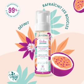 Activilong - Muschio di Maracuja Tenre Passione - Capelli ondulati, ricci, ricci e crespi - 99% di ingredienti di origine naturale - Senza alcool - Senza solfato - Made in France - 200 ml