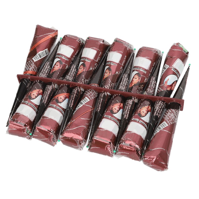 12PCS Temporary Tattoo Paste Cones 5 To 7 Days Lasting