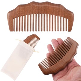 Wooden Labor Comb Women Birth Comb Sandalwood Natural Birthing Comb for Labor Pain Pregnancy Women Gift Wood Comb with Cloth Bag Delivery Essentials