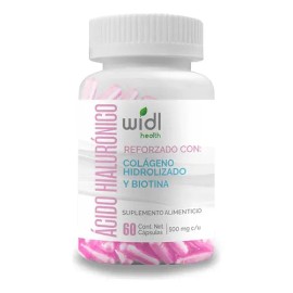 Widl Health Ácido Hialurónico | Colágeno Hidrolizado | Biotina | 60 Cápsulas