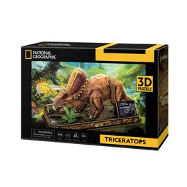 National Geograohic - 3D Puzzle Triceratops | 3D Puzzle for Children and 3D Puzzle Adults | Dinosaur Puzzle 3D | Children's Toy | 44 Pieces