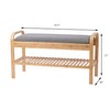 Proman Products Cambridge Bamboo Shoe Bench Organizer with Shoes and