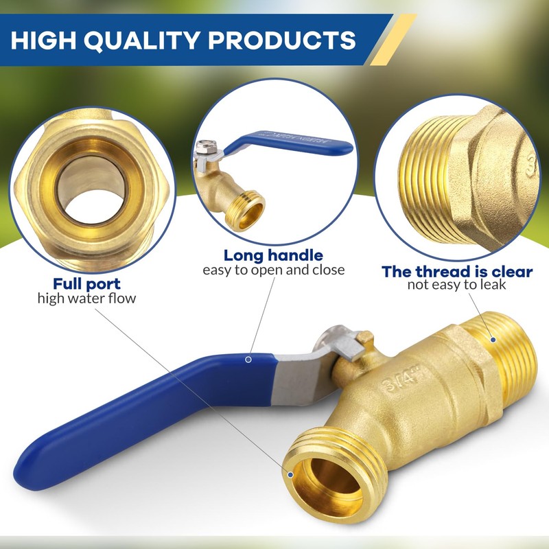 Brass 3/4" Hose Bibb, 3/4" Male NPT X Garden Hose