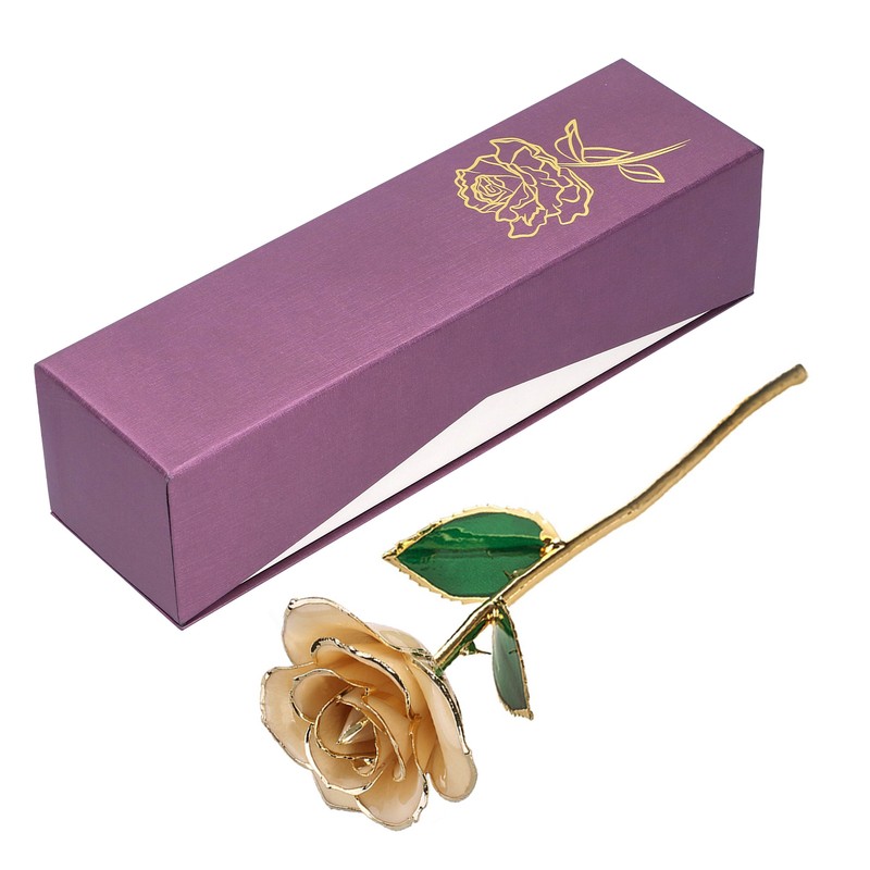 Gold Rose 24K Gold Plated Rose Gift Ornament for Birthday