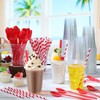 Potchen 50Sets Disposable Utensils, 16 oz Plastic Root Beer Float