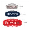 Signs ByLITA Designer Elevator Sign (Brushed Gold) - Medium 1