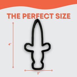 Dagger Cookie Cutter with Easy Push Design (4 inch)